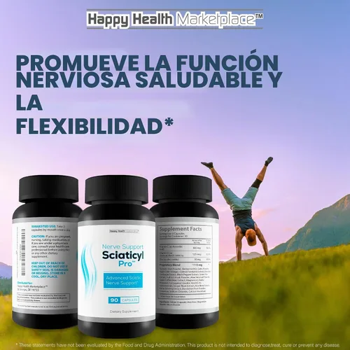 Vista 6 de Nerve Support Sciaticyl Pro - Fórmula mejorada - Nuestro mejor suplemento para el nervio ciático Soporte para la hinchazón - Flujo nervioso
