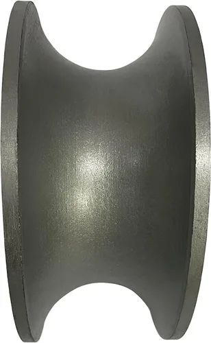 Vista 3 de Par de ruedas de tubo en U de repuesto para puerta de eslabones de cadena - por Sourdough Gate Hardware