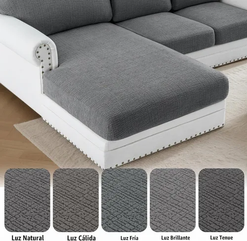 Vista 7 de H.VERSAILTEX Fundas de cojín individuales de jacquard superelásticas para sofá, protector de muebles, fundas antideslizantes suaves y gruesas