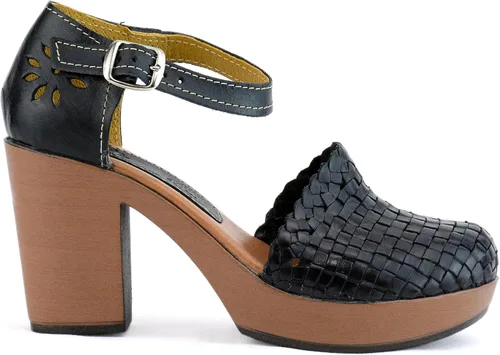 Vista 10 de Zapatos Mexicanos de Plataforma de Piel para Mujer - Modelo 5H02