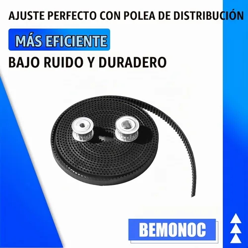 Vista 7 de HTD3M - Correa de distribución de PU de extremo abierto, 0.591 in, para máquinas de grabado láser CNC, paquete de 16.4 ft