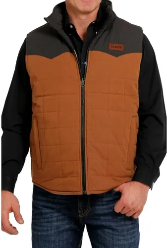 Vista 2 de Cinch Western Vest - Abrigo de cera de lona acolchado reversible para hombre, MWV1576001