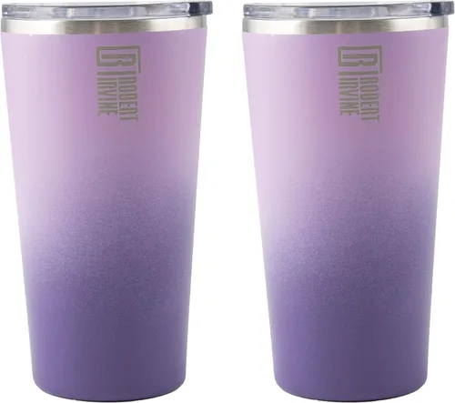 Vista 10 de Robert Irvine - Vaso térmico para vino negro de 12 onzas, juego de 2