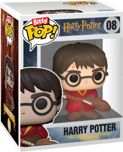 Vista 18 de Funko Bitty POP! HP - Voldemort, paquete de 4 - Lord Voldemort, Draco Malfoy (quidditch), Bellatrix Lestrange y una mini figura sorpresa misteriosa