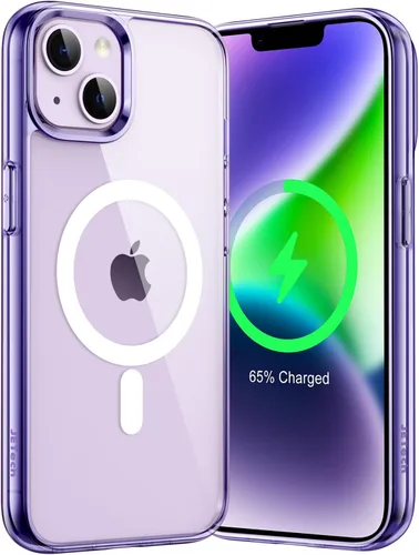 Vista 17 de JETech - Carcasa magnética para iPhone 14, color negro Compatible con MagSafe, funda protectora a prueba de golpes, resistente a los arañazos