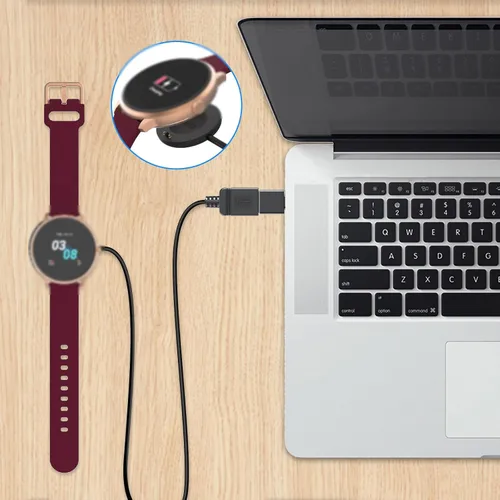 Vista 6 de Cable de carga USB para iTouch Wearables Air 3/4 / SE, Sport 3, Explorer 3 Smartwatch, base de carga de repuesto compatible con iTouch Smartwatch