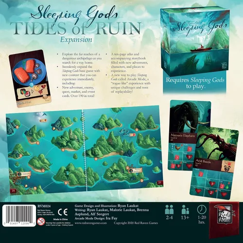 Vista 3 de Sleeping Gods: Tide of Ruin by Red Raven Games, juego de mesa de estrategia