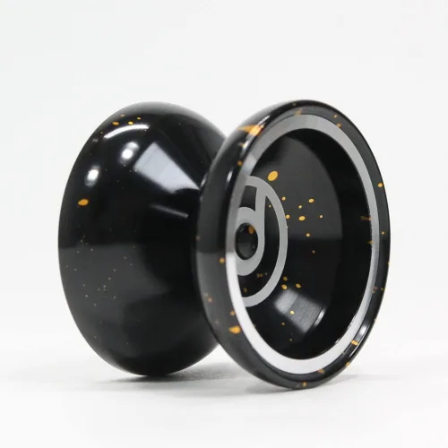 Vista 3 de Spintastics Yoyó Whiplash - YoYo profesional de metal sensible (moteado negro dorado)