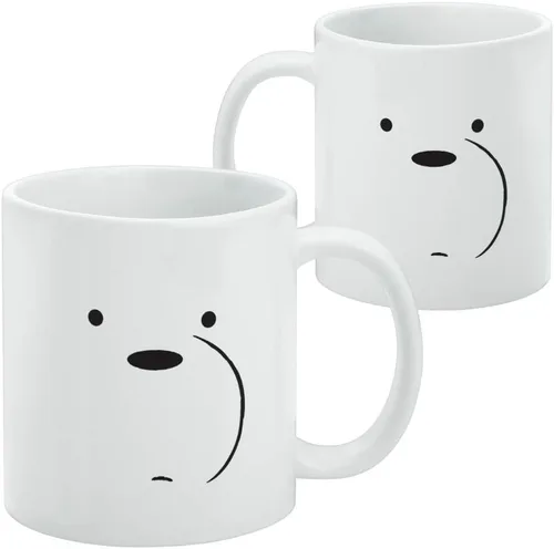 Vista 2 de We Bare Bears - Taza de café de cerámica con diseño de oso de hielo, tazas de regalo novedosas para café, té y bebidas calientes, 11 onzas
