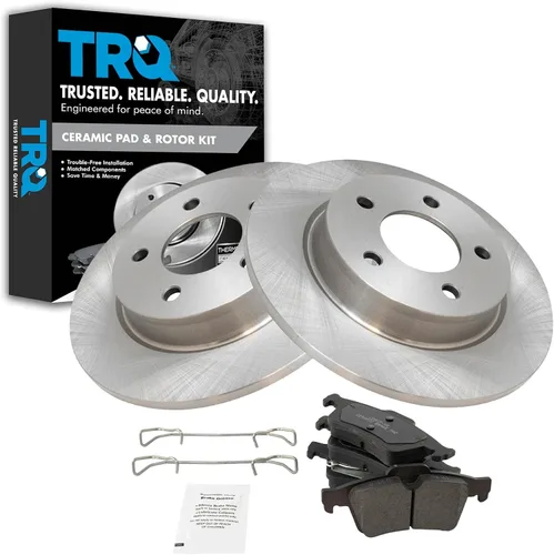 Vista 157 de TRQ Juego de pastillas de freno y rotor de cerámica trasera compatible con Honda Accord V6 1998-02 3.0L con frenos de disco traseros 02-06 Acura RSX
