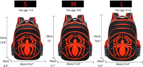 Vista 2 de Dasellbag Comic Bookbag for Boys And Girls Toddler School Backpack Elementary Student Waterproof Lightweight Schoolbag(H-M)
