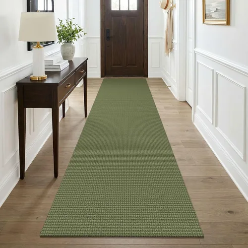 Vista 119 de KOZYFLY - Tapete para puerta de interior, lavable, pequeña, antideslizante, con respaldo de goma, felpudo de algodón para el hogar, color negro