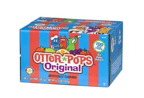 Vista 2 de Otter Pops Paletas congeladoras originales surtidas (100 unidades) y Fla-Vor-Ice Popsicle (100 unidades)