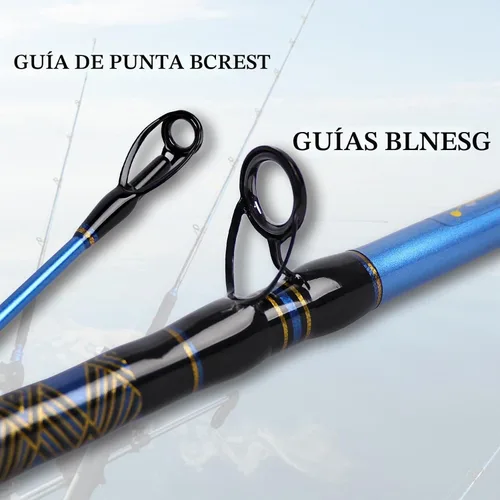 Vista 3 de Fiblink Plantilla de grafito de agua salada Jigging Caña de pescar de caña de pescar Deep Sea Jig Pole 5'6"/6