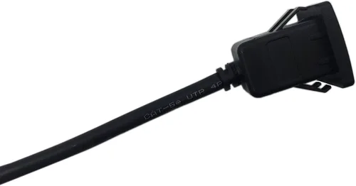 Vista 7 de CERRXIAN Cable de montaje en panel RJ45 macho a hembra LAN Ethernet Cat 5e (Negro)(3.3 ft)