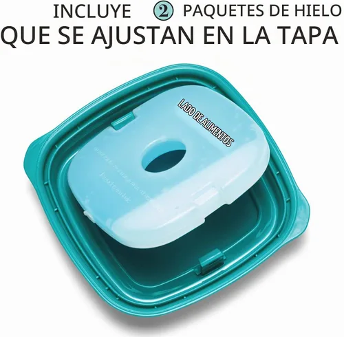 Vista 4 de Fit & Fresh Stak Paks - Juego de recipientes de 1 taza para niños, color verde