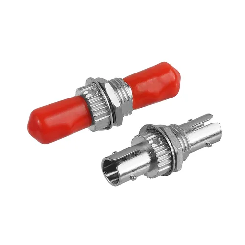 Vista 3 de Paquete de 10 acopladores de fibra óptica ST Cable de fibra óptica Conector de barril ST a ST Acoplador de fibra óptica Simplex Monomodo