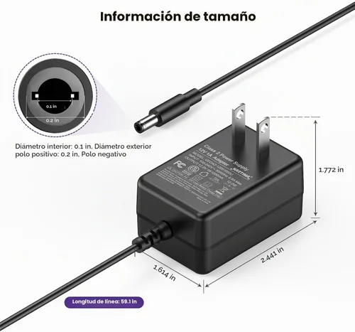 Vista 6 de Cargador de 12V 1A para niños de paseo eléctrico en coche, SUV, ATV, motocicleta