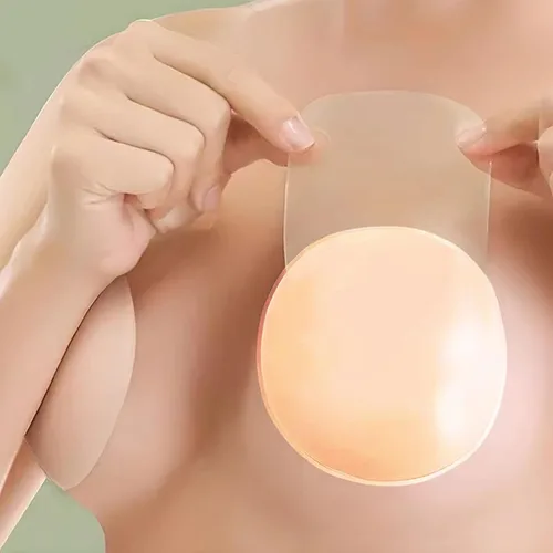 Vista 5 de Stick on Bra Nipple Covers Lift Sticky Bra Push up Reusable Silicone Bras Invisible Adhesive Bras for Women