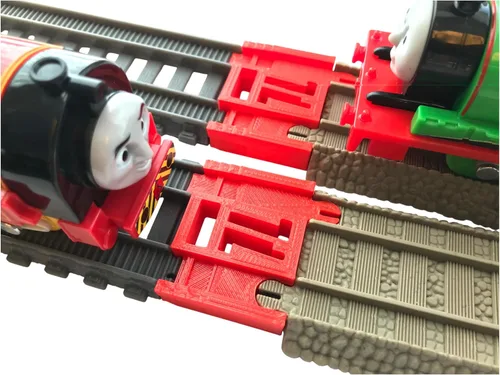 Vista 10 de Adaptadores TrainLab Compatibles con Nuevo Trackmaster (2014 Gris) y Viejo Trackmaster (2009 Marrón) (2 piezas) (Azul)