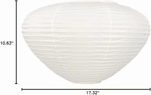 Vista 7 de Pantalla de papel de hongo (17 pulgadas), lámpara plegable blanca, linterna de ajuste interior, pantalla de lámpara de techo de papel