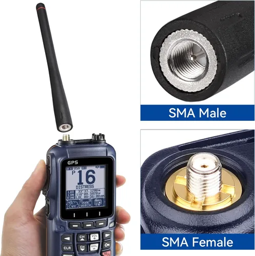 Vista 4 de Bingfu Antena de radio VHF marina de mano VHF 136-174MHz pato de goma SMA antena macho para horizonte estándar HX210 HX870 HX890 HX300 HX380 HX40