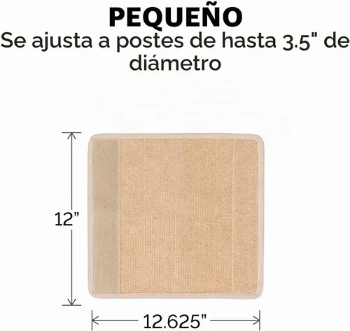 Vista 2 de Furhaven Funda para poste rascador envolvente para gatos de interior, se adapta a postes de hasta 3.5 pulgadas de diámetro, duradera y menos