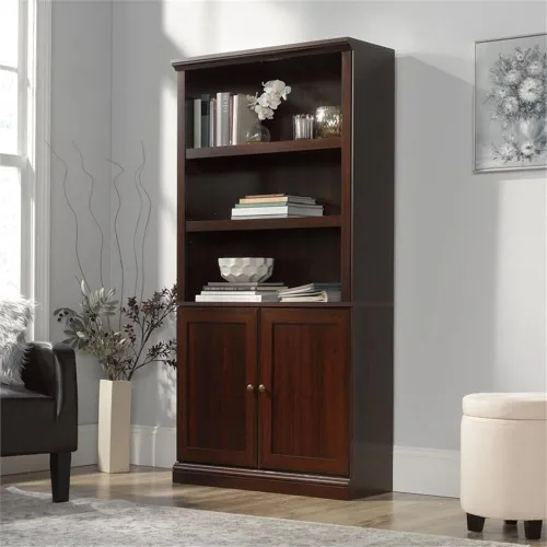 Vista 2 de Sauder Estantería de madera de 3 estantes con acabado cereza