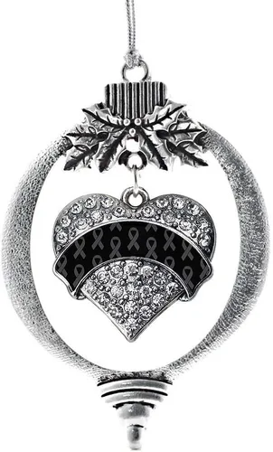 Vista 253 de Inspired Silver - Adorno con dije de hermana gemela - Adornos navideños de plata con circonitas cúbicas