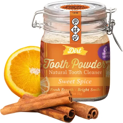 Vista 10 de The Dirt - Polvo de dientes remineralizante, polvo blanqueador de dientes natural sin flúor con hidroxiapatita, sin flúor ni gluten, vegano orgánico