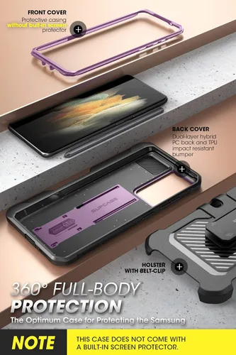 Vista 5 de SUPCASE Unicorn Beetle Pro Series - Funda para Samsung Galaxy S21 Ultra 5G (versión 2021), carcasa de doble capa resistente con ranura para S Pen