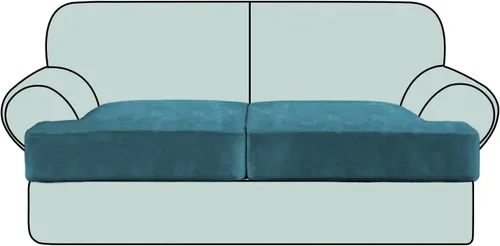 Vista 19 de Fundas de cojín de terciopelo elástico de lujo para sofá, juego de 3 piezas para sofás en forma de T, fundas antideslizantes y lavables, protector