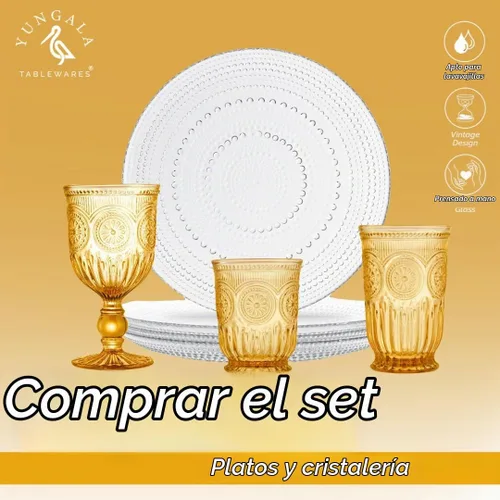 Vista 9 de Juego de vasos de beber ámbar Yungala, conjunto de 6 vasos de vidrio ámbar, vasos pequeños de agua de 8 oz, vasos de hobnail aptos