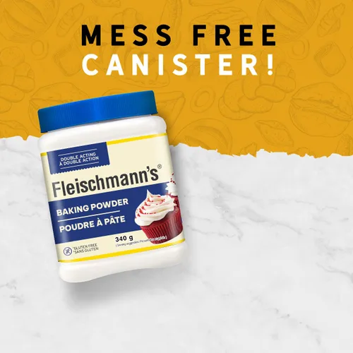 Vista 5 de Fleischmann's Polvo de hornear de doble efecto sin gluten 11.99 oz {Importado de Canadá}