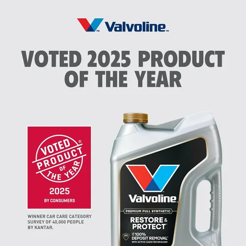Vista 65 de Valvoline SynPower Full aceite sintético para motor, 1 Cuarto de galón, Ambar