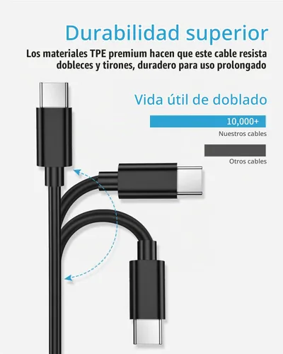 Vista 6 de Cable de carga tipo C para JBL Charge 4 5, Pulse 4 5, Clip 4, Flip 5, Auriculares inalámbricos Bluetooth Flip 5 y más Negro naranja