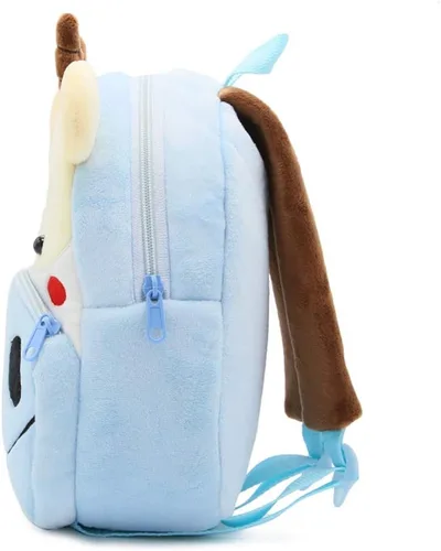 Vista 8 de Ladyzone Mochila para niños pequeños con diseño de animales del zoológico, bonita bolsa de felpa de dibujos animados de 10 pulgadas para niños