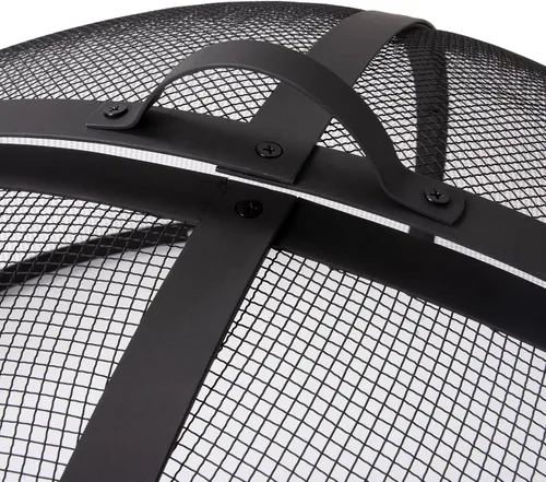 Vista 5 de SUNCREAT Accesorio para cubierta de chispas para fogatas al aire libre, protector de pantalla redondo de fácil apertura para patio, tapa de brasas