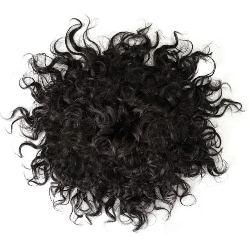 Vista 4 de Lordhair Mens Weave 6 * 8 "unidad de cabello humano negro 0.787 in rizado sistema de cabello para hombre con 1" PU recubierto perímetro toupee