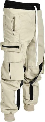 Vista 3 de XYXIONGMAO Streetwear Techwear - Pantalones de harén de hip hop para hombre, pantalones deportivos casuales sueltos, pantalones de hip-hop
