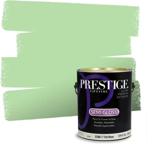 Vista 27 de PRESTIGE Pintura exterior e imprimación en uno, aloe, plano, 1 galón
