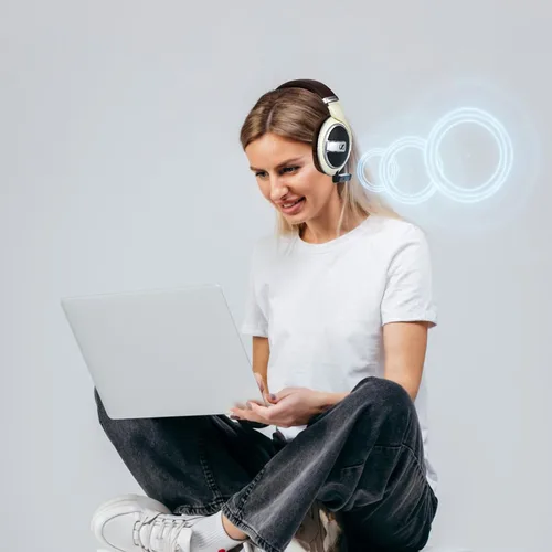 Vista 2 de Adaptador Bluetooth y receptor de audio inalámbrico con micrófono y conector de 0.098 in para auriculares Sennheiser HD598 / HD598Cs / HD598SE