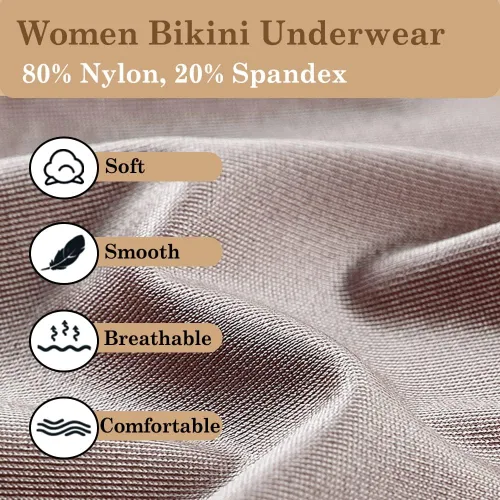 Vista 2 de 4UFIT Ropa interior de seda de hielo para mujer, de cintura media, elástica, sin costuras, hipster, atrevido