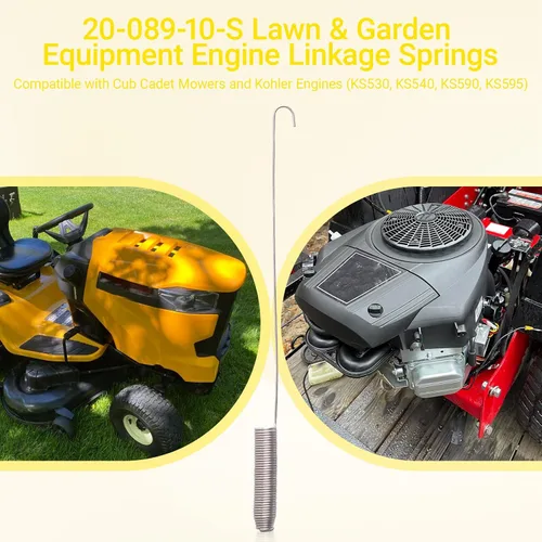 Vista 7 de DONFON 20-089-10-S - Muelles de enlace de motor para césped y jardín, compatibles con cortacéspedes Cub Cadet y motores Kohler