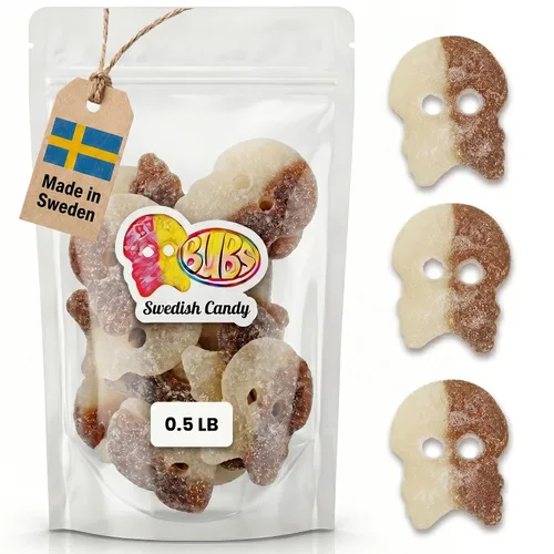 Vista 12 de Caramelos suecos, caramelos de gomitas, mezcla de dulces variados, dulces Bubs (0.5 libras, plátano toffee ovalado)