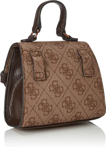 Vista 2 de GUESS Sestri Micro Mini, logotipo latemarrón, Logotipo de LatteMarrón