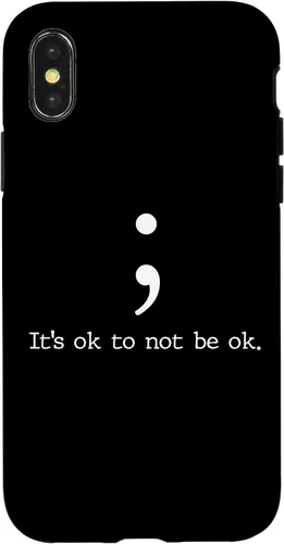 Vista 5 de Mental Health Awareness Shirts Semicolon Quote Gift Case for iPhone 17