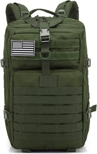 Vista 11 de Mochila táctica 45L 3 días Bug Out Molle Survival Mochila, ACU, Sistema Molle