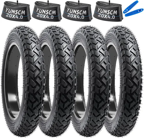 Vista 9 de Heavy Duty 20x4.0 Fat E-Bike Tire, High-Performance 20X4/102-406 Compatible with 20 x 4.0 Electric Bike, MTB, Mountain, All-Terrain Directional