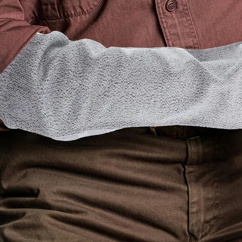 Vista 9 de Cut Proof Arm Sleeves 1 Pair, Thickened Cut Resistant Forearm Protection Sleeve with Breathable Long Arm Cover for Industrial Safety and Labor Work